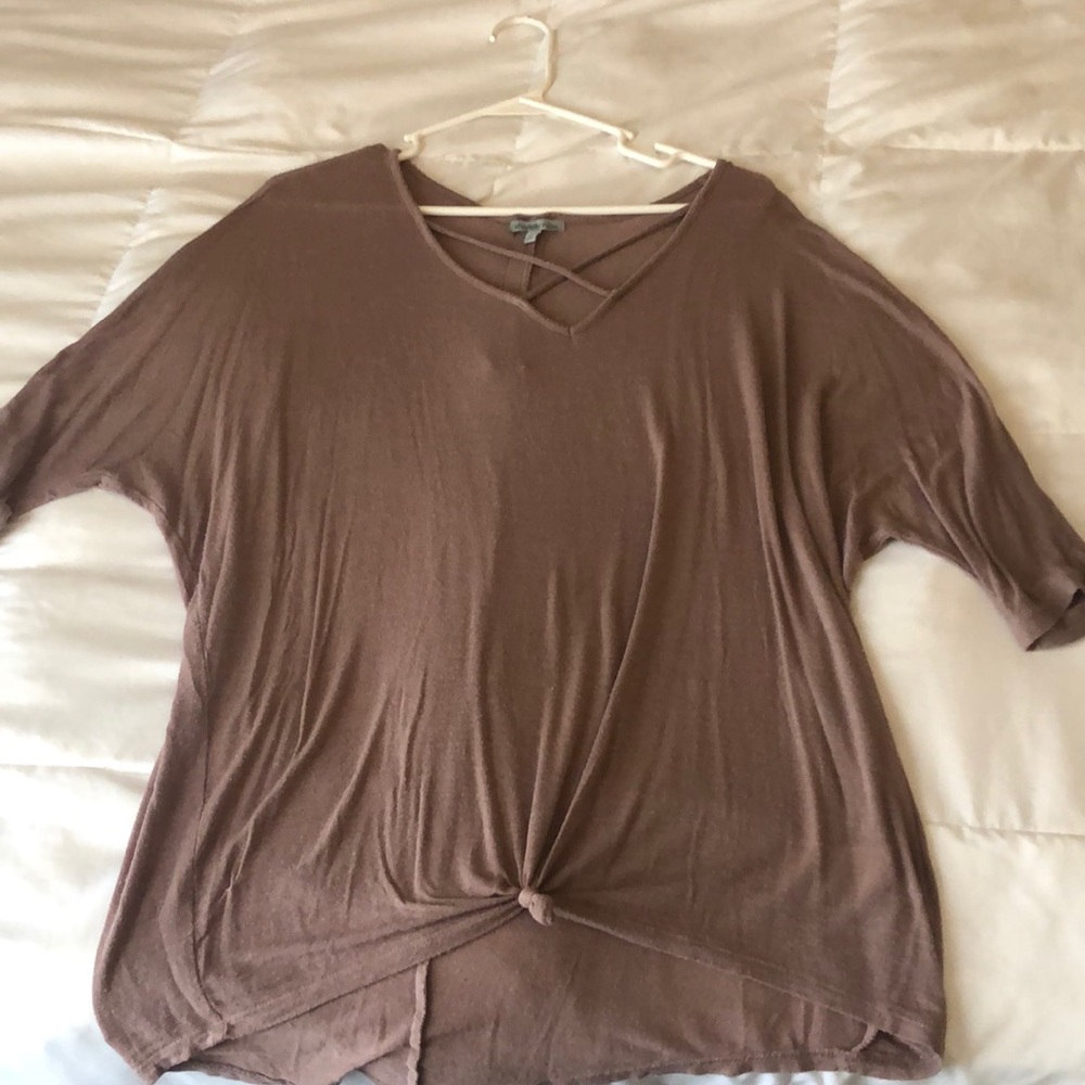 over sized t shirt with cross section in front
